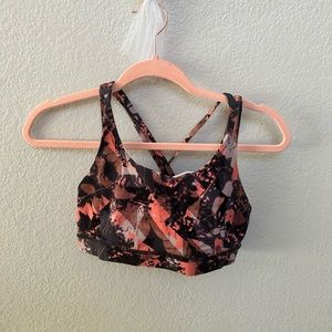 Orange multicolor size 10 lululemon sports bra